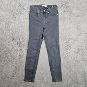 Madewell 9" High-Rise Skinny Jeans Black J6547 Women Size 25